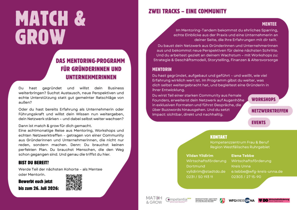 match & grow flyer 3. kohorte